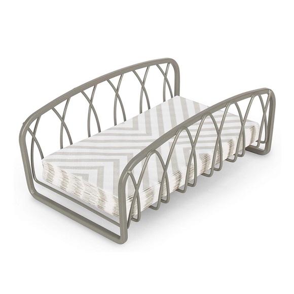 Satin Nickel Guest Towel Holder Like New - Picture 1 of 11